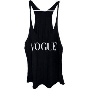 Vogue Women’s Top Tank Shirt Black Brandy Small made in Italy